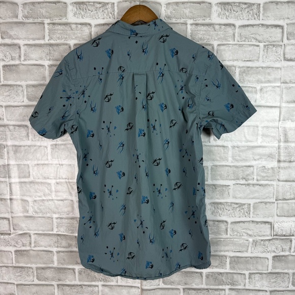 The North Face Stone Blue Rock Climber AOP Casual Button Up Shirt Mens MEDIUM - Picture 5 of 9